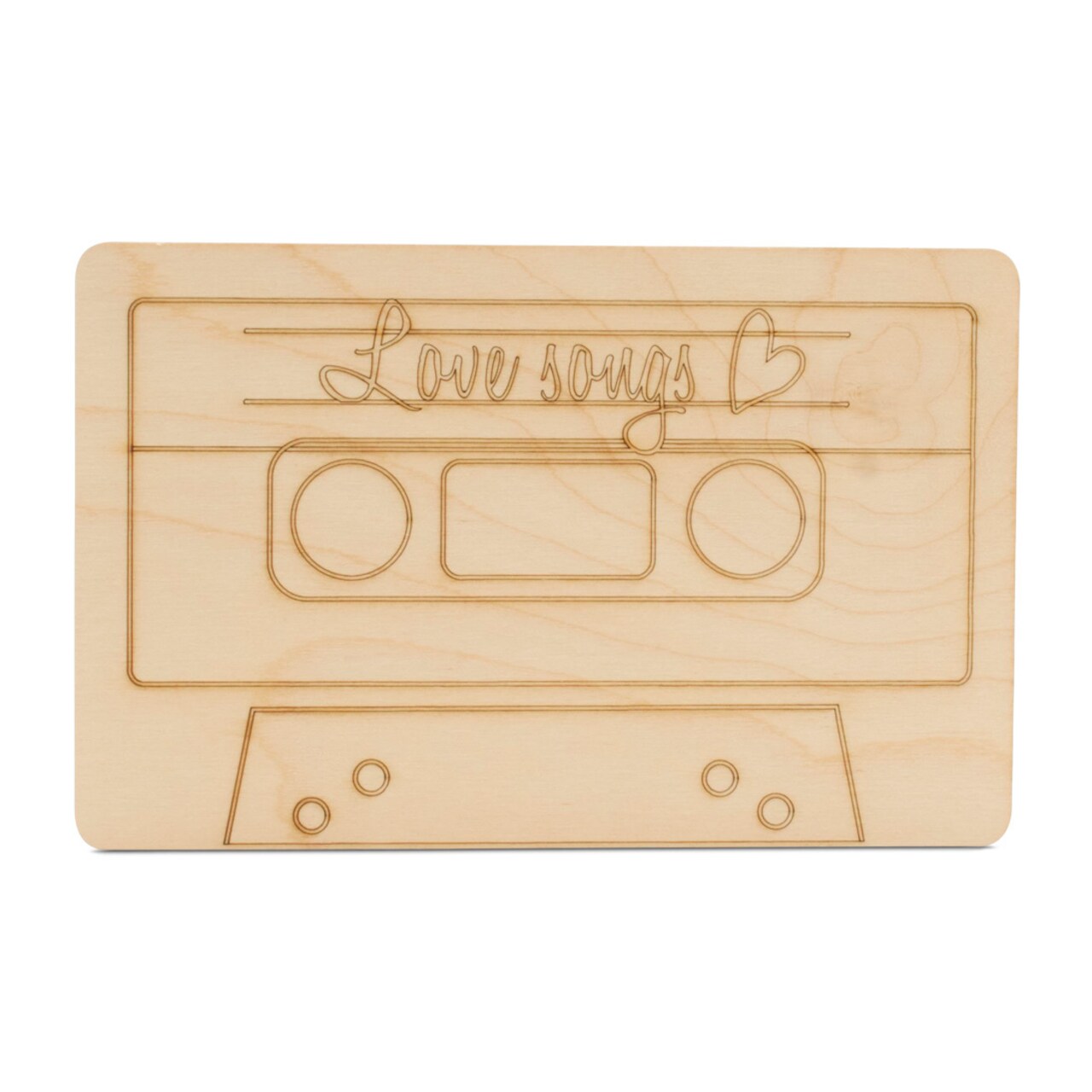 Valentine's Cassette Wood Cutout From 4”-23”, Craft/Decor | Woodpeckers